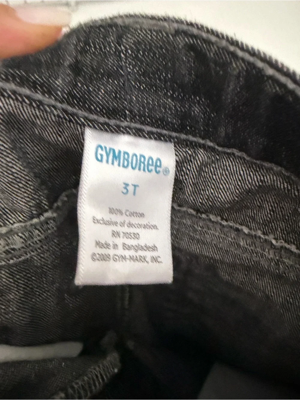 Gymboree kids Black Washed Straight Jeans with Flame Stitch.. brand new